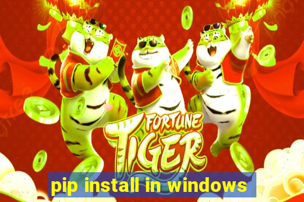 pip install in windows